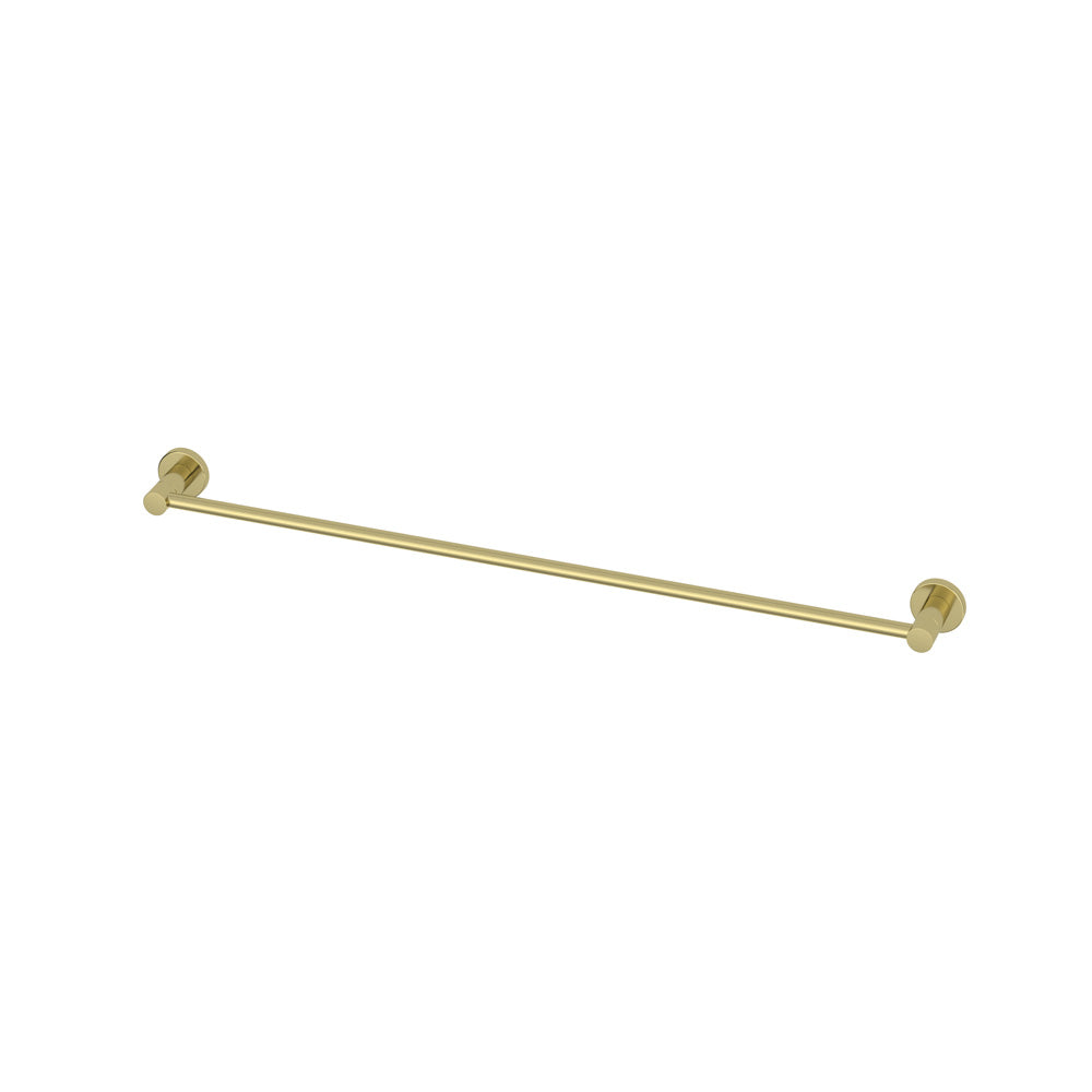 800mm Single Towel Rail Brushed Gold