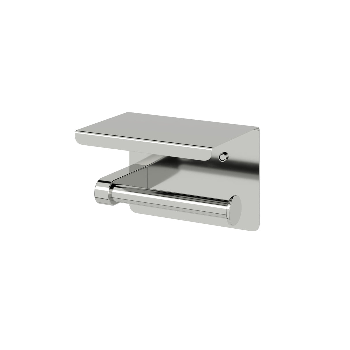 Toilet Roll Holder with Shelf Brushed Stainless Steel
