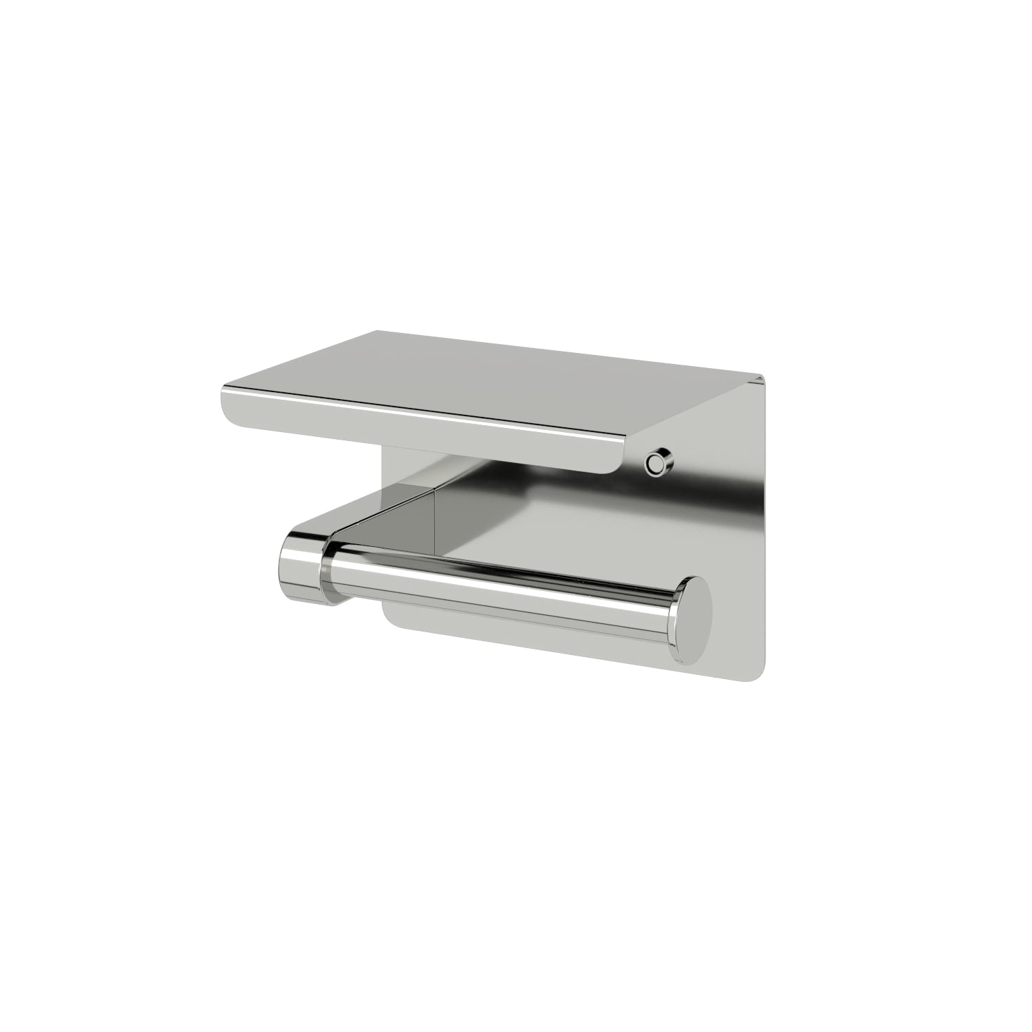 Toilet Roll Holder with Shelf Brushed Stainless Steel