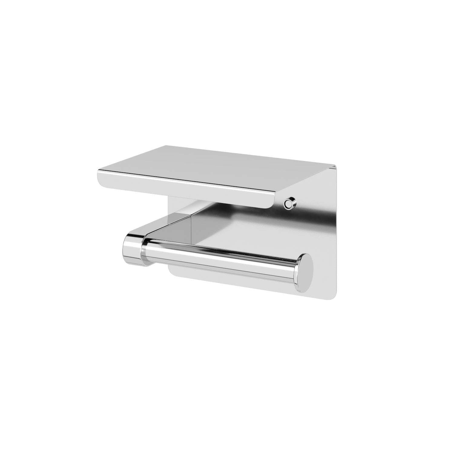 Toilet Roll Holder with Shelf Chrome