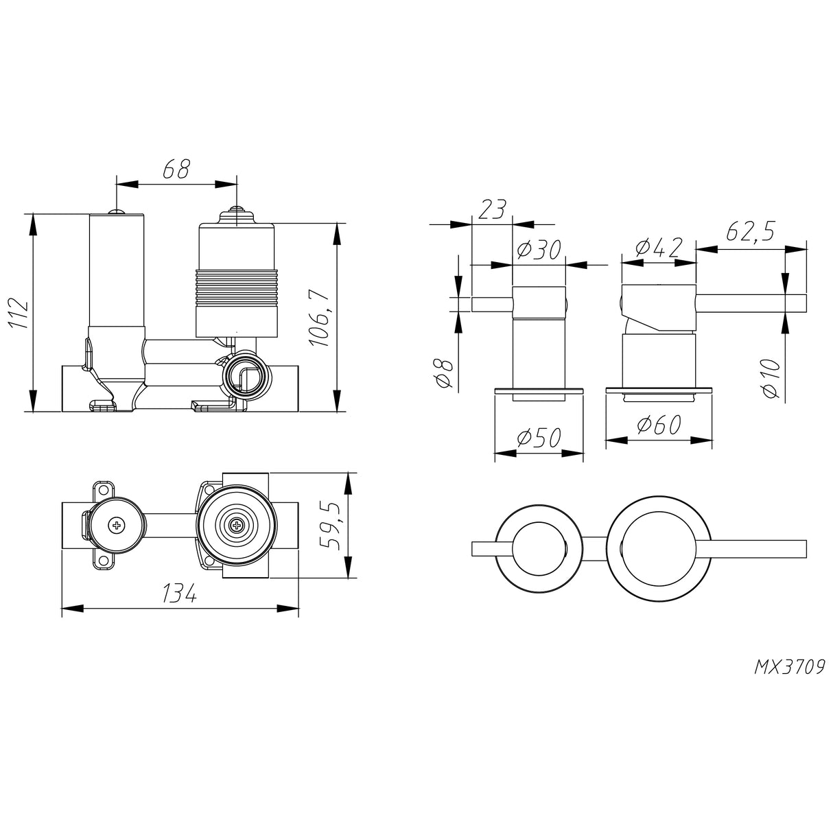 Diverter Mixer Chrome
