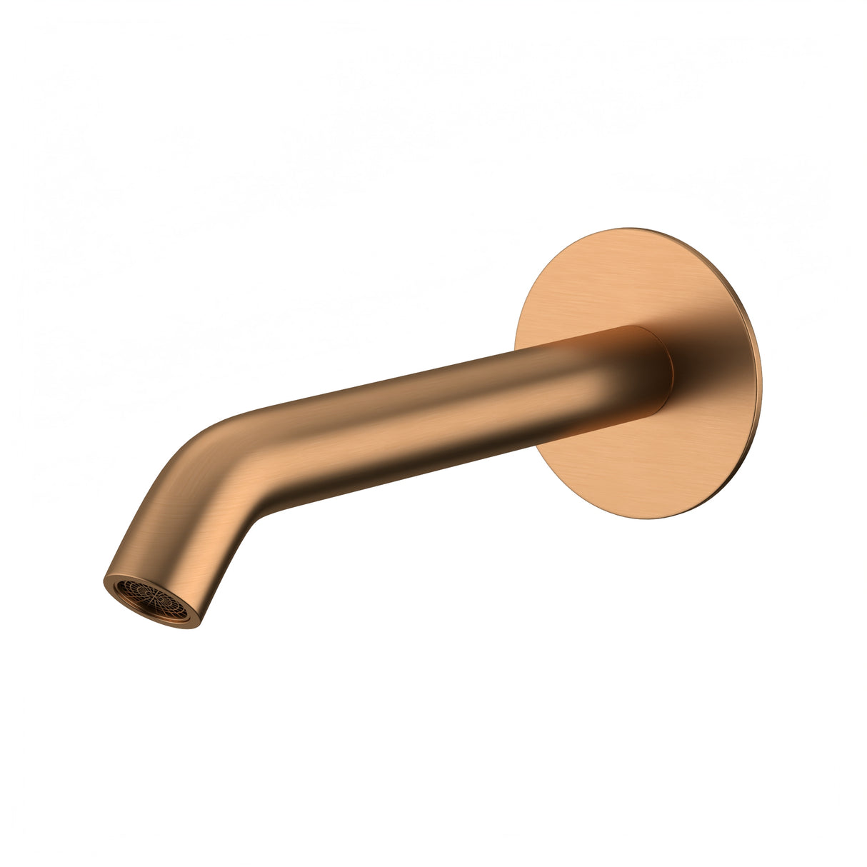 200mm Curved Bath Spout Brushed Copper
