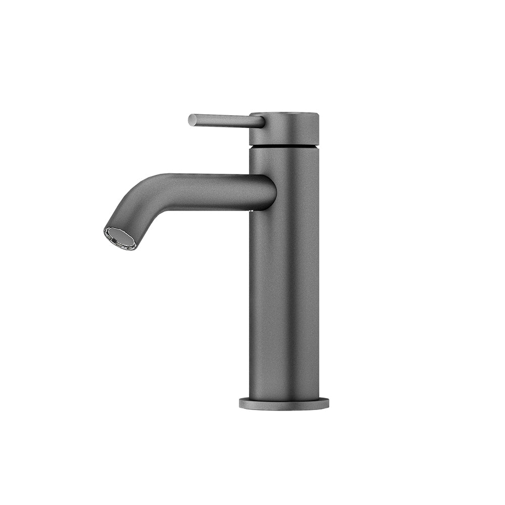 Curved Basin Mixer Gun Metal