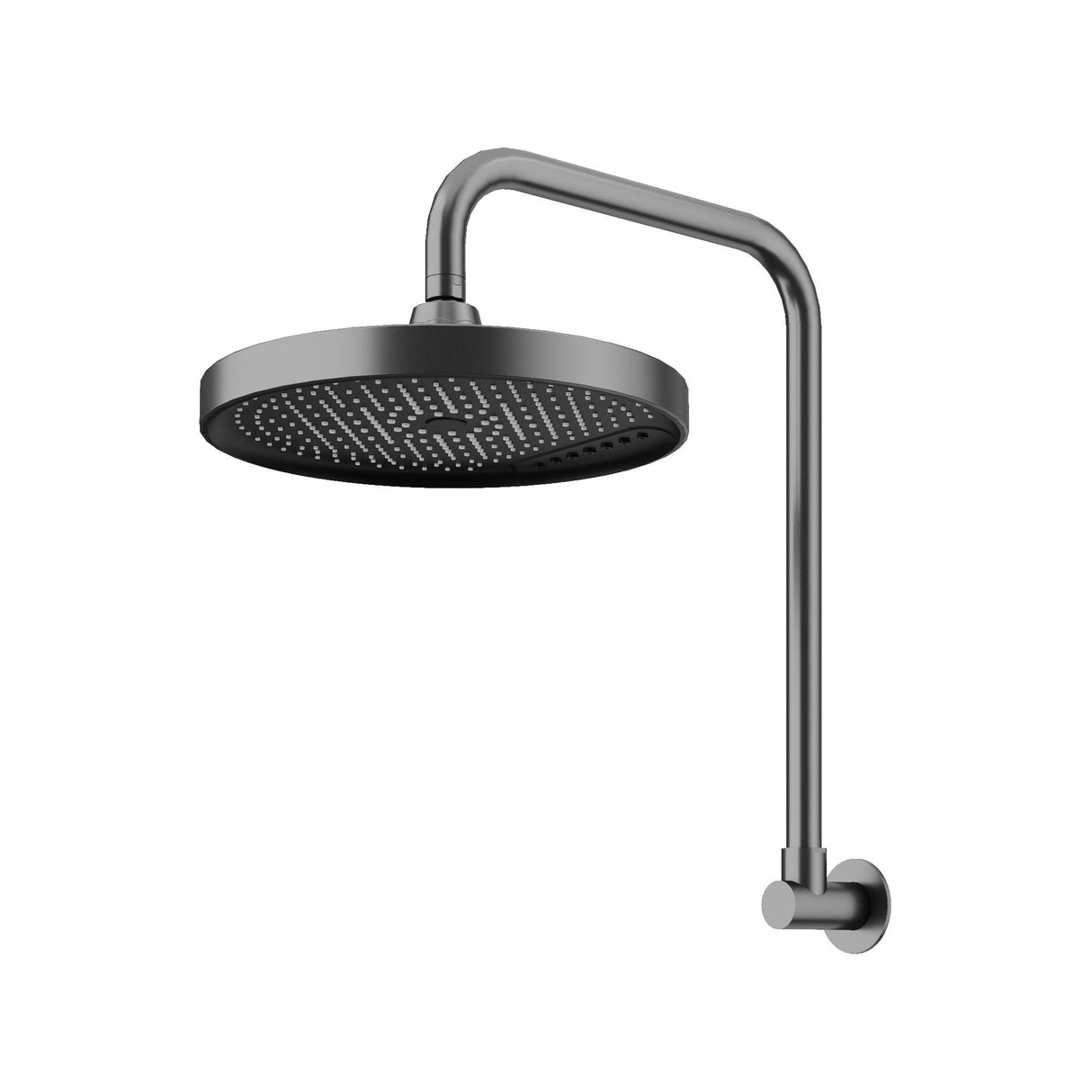 Gooseneck Shower Arm & Head - 2 Pack Gun Metal