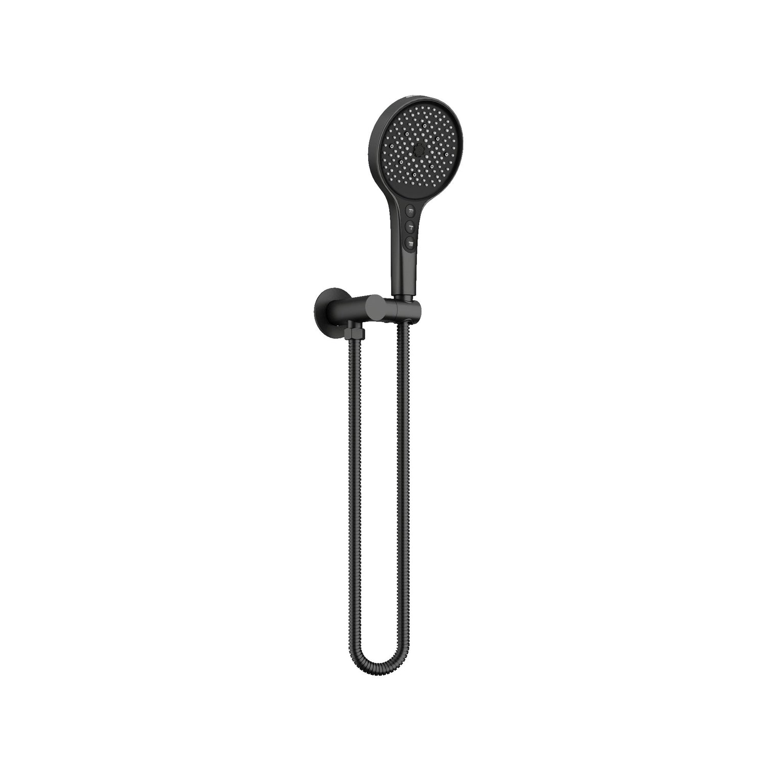 Wall Shower Brancket kits & 5F Hand Shower - 2 Pack Matt Black