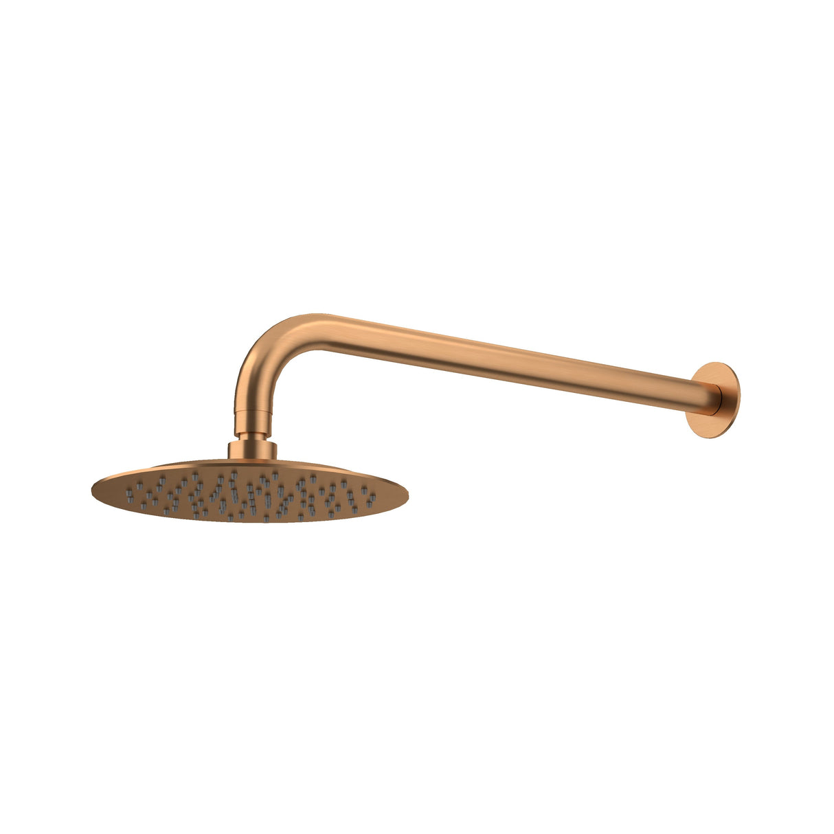 Curved Shower Arm & Head - 2 Packs Brushed Copper