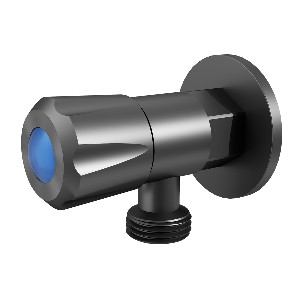 DN15 Mini 1/4 Turn C/D Cistern Tap With Cover Plate Gun Metal