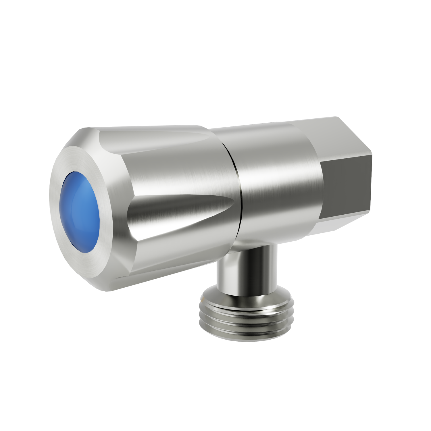 DN15 Mini 1/4 Turn C/D Cistern Tap Brushed Stainless Steel
