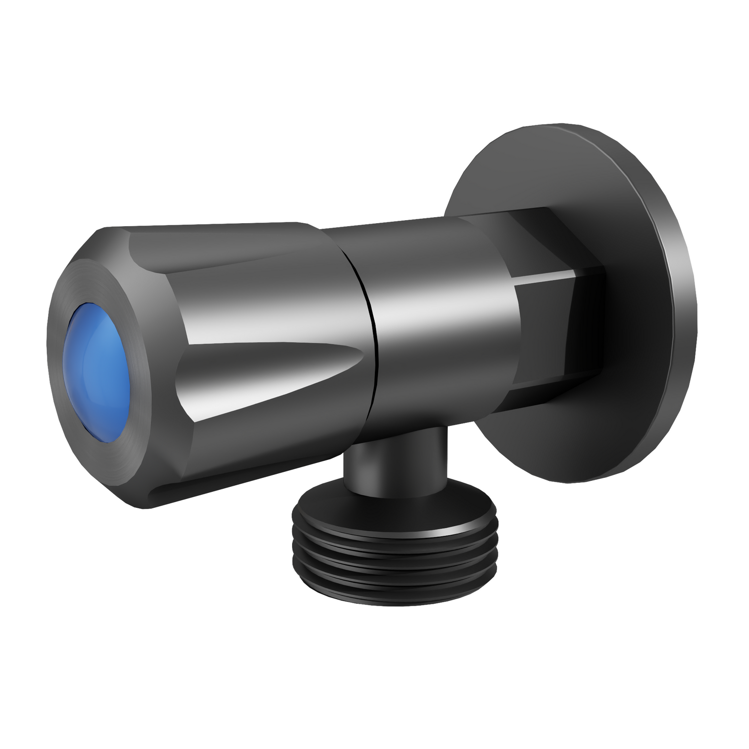 DN15 1/4 Turn C/D Washing Machine Tap With Cover Plate Gun Metal