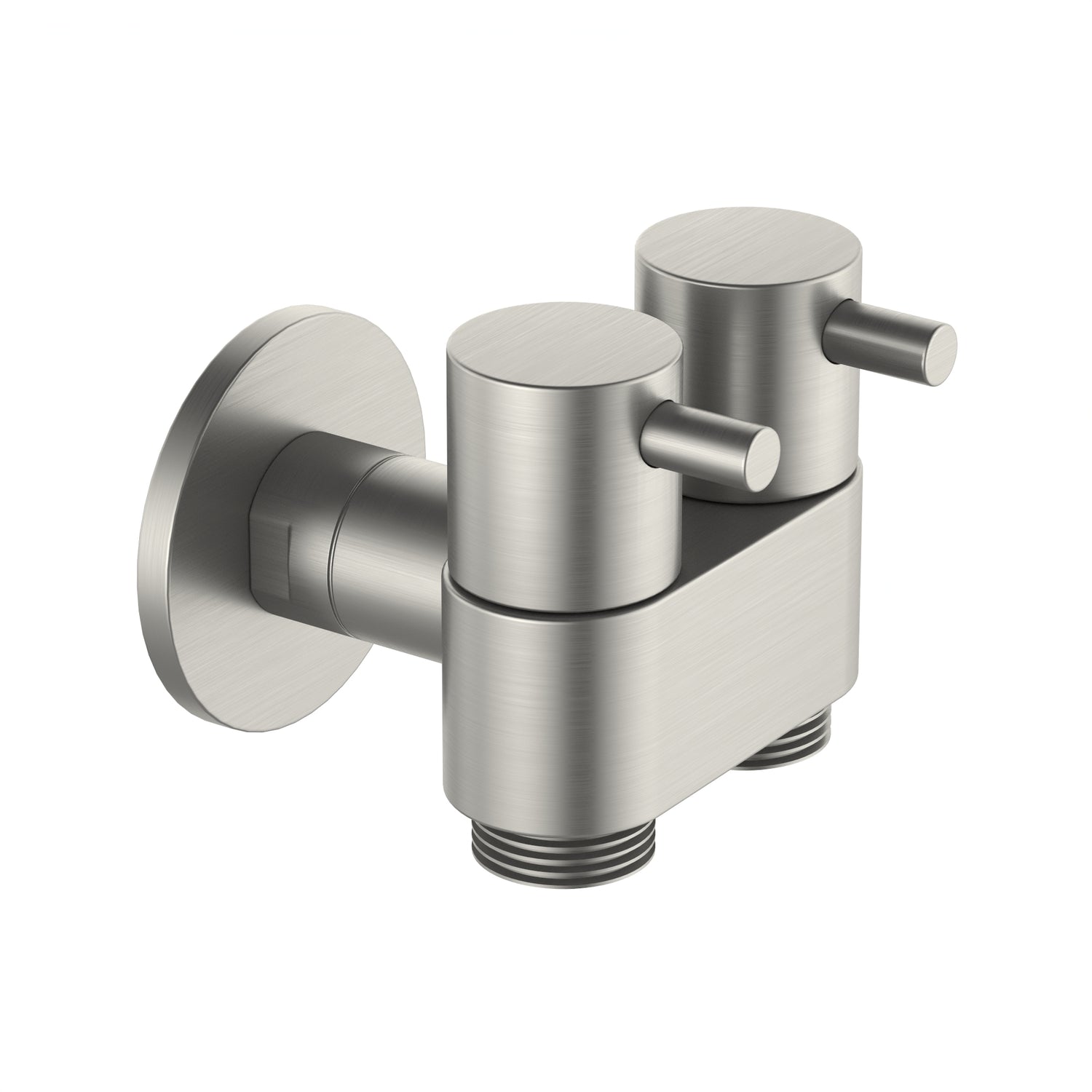 DN15 Dual Cistern Tap Brushed Stainless Steel