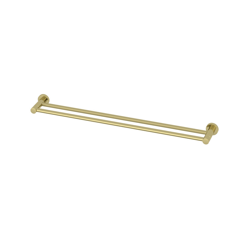 800mm Double Towel Rail Brushed Gold