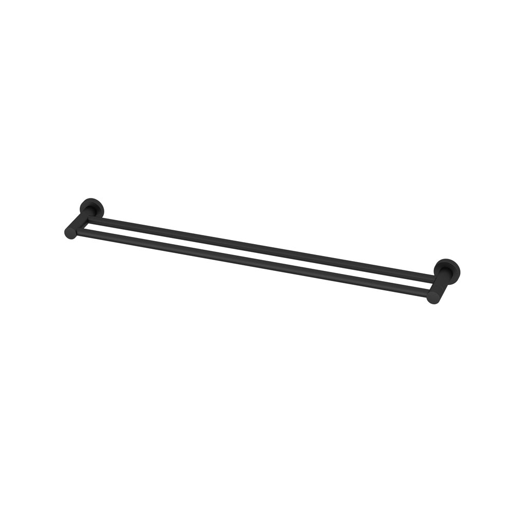 800mm Double Towel Rail Matte Black