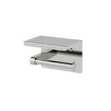 Toilet Roll Holder with Shelf Brushed Stainless Steel