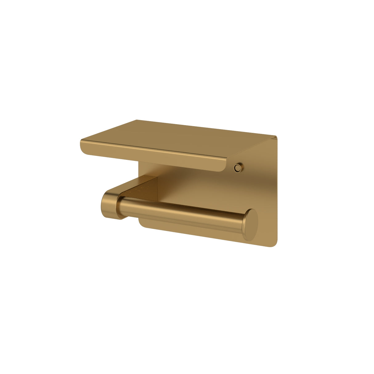 Toilet Roll Holder with Shelf Brushed Copper