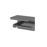 Toilet Roll Holder with Shelf Gun Metal