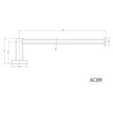 Towel Holder Brushed Gold