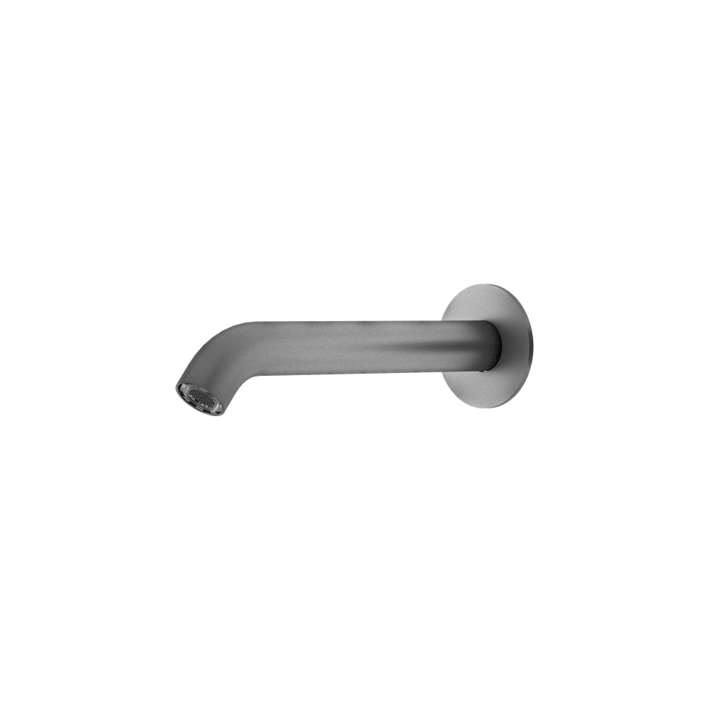 200mm Curved Bath Spout Gun Metal