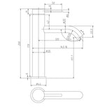 Curved Basin Mixer Brushed Copper