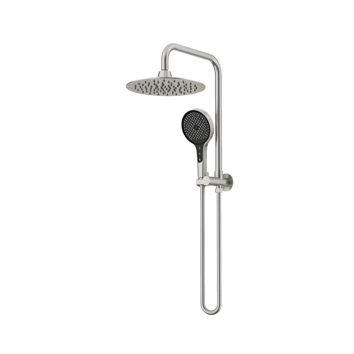 250mm Head & 5F H/S Twin Shower - 3 Packs Brushed Stainless Steel