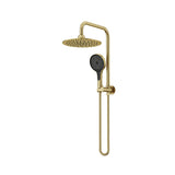 250mm Head & 5F H/S Twin Shower - 3 Packs Brushed Gold