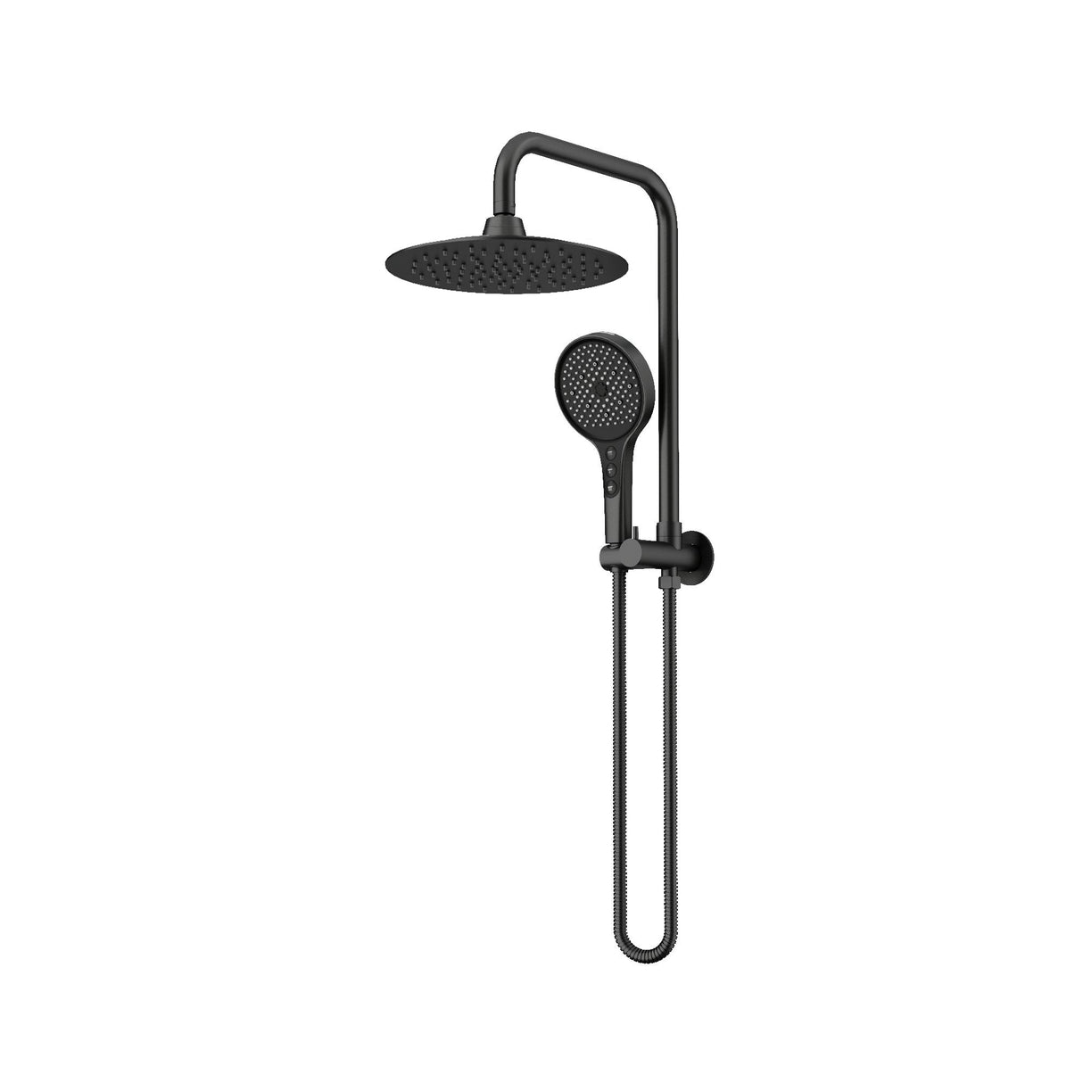 250mm Head & 5F H/S Twin Shower - 3 Packs Matt Black