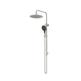 250mm Head & 5F H/S Twin Shower with Rail - 3 Packs Brushed Stainless Steel