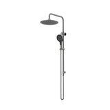250mm Head & 5F H/S Twin Shower with Rail - 3 Packs Gun Metal