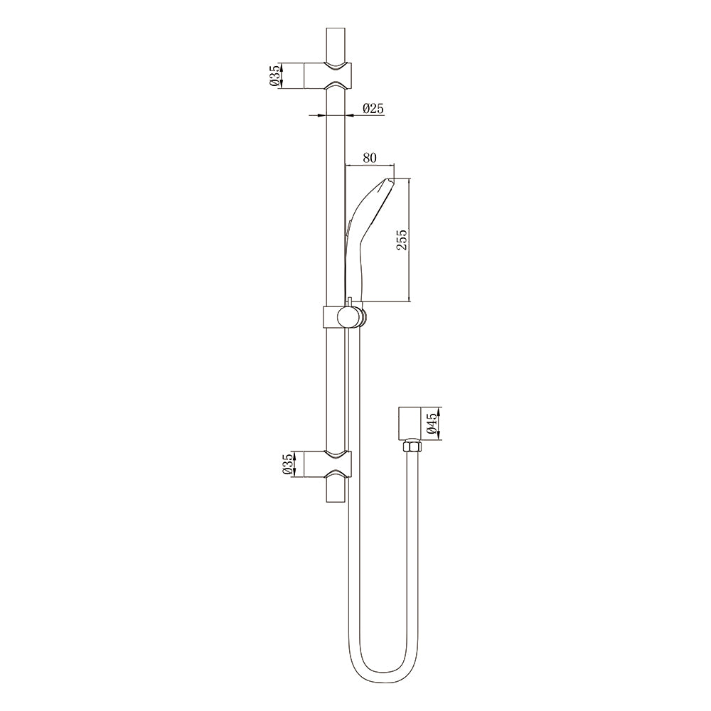 Hand Shower On Rail -2 Packs Gun Metal