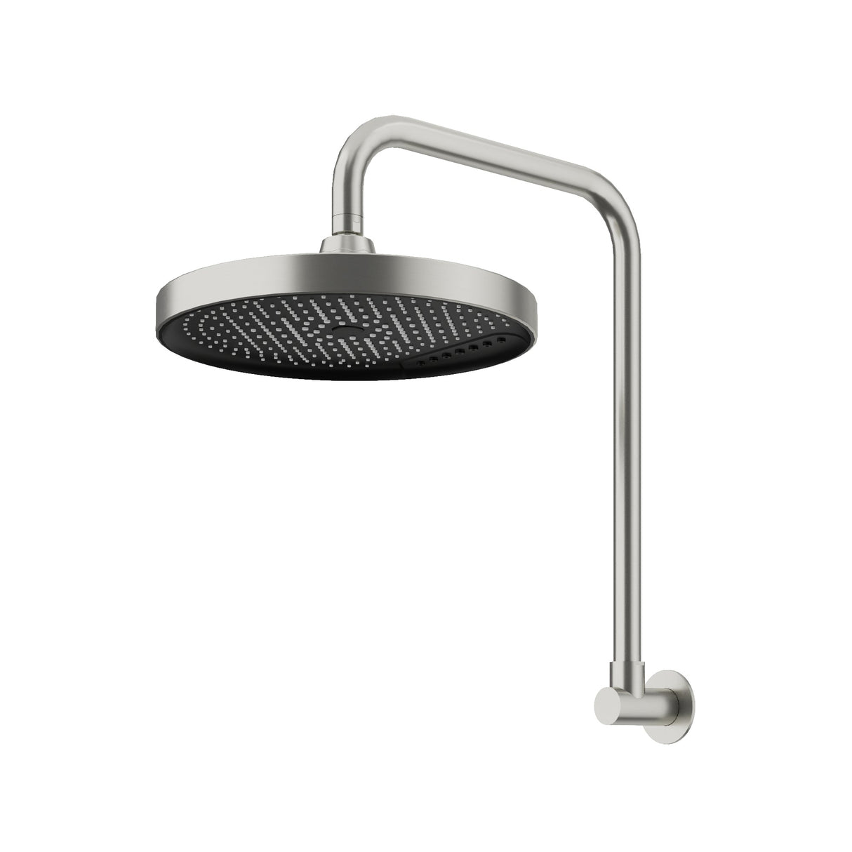 Gooseneck Shower Arm & Head - 2 Pack Brushed Stainless Steel