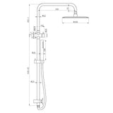 Twin Shower On Rail - 3 Packs Brushed Copper