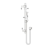 Hand Shower On Rail -2 Packs Gun Metal