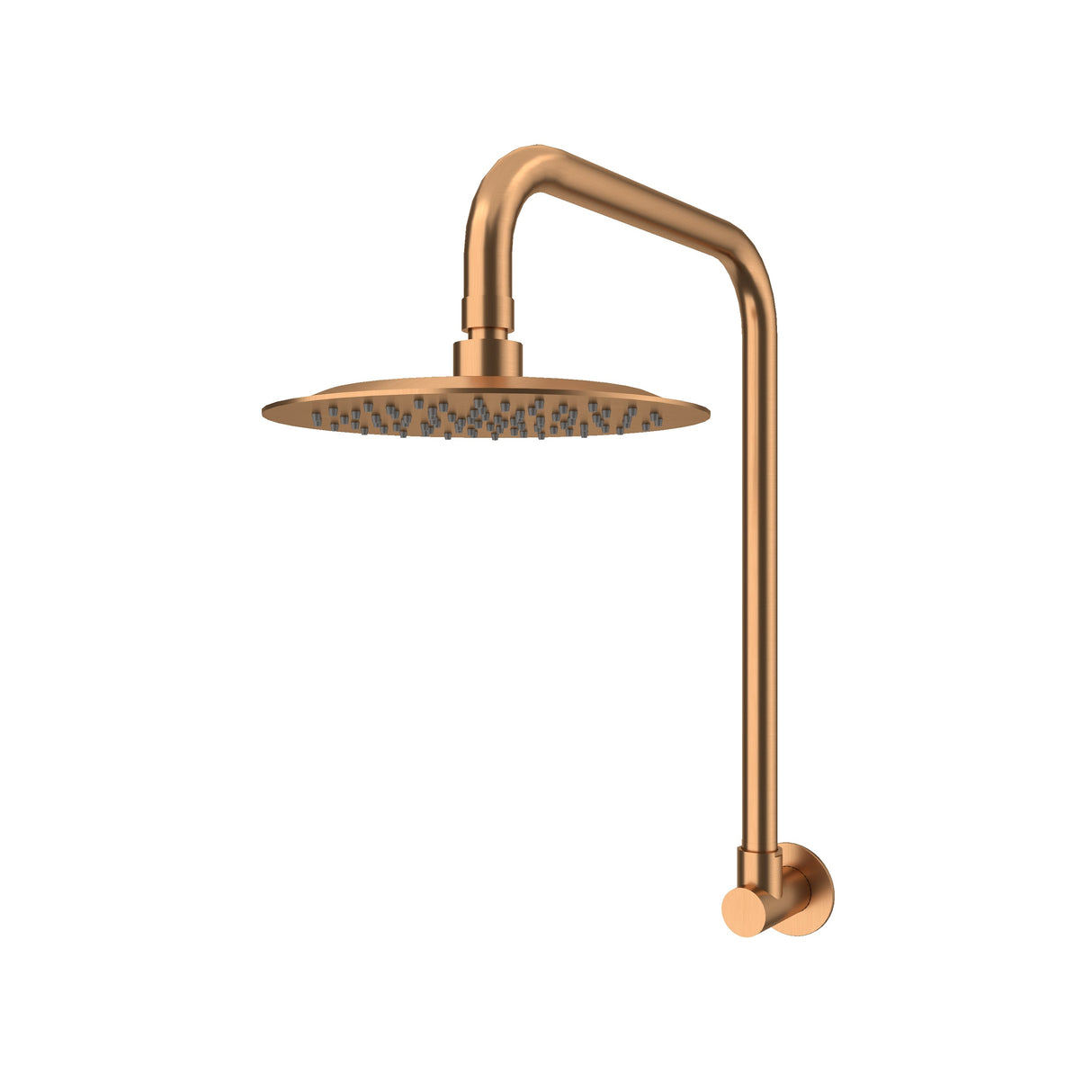 Gooseneck Shower Arm & Head - 2 Pack Brushed Copper