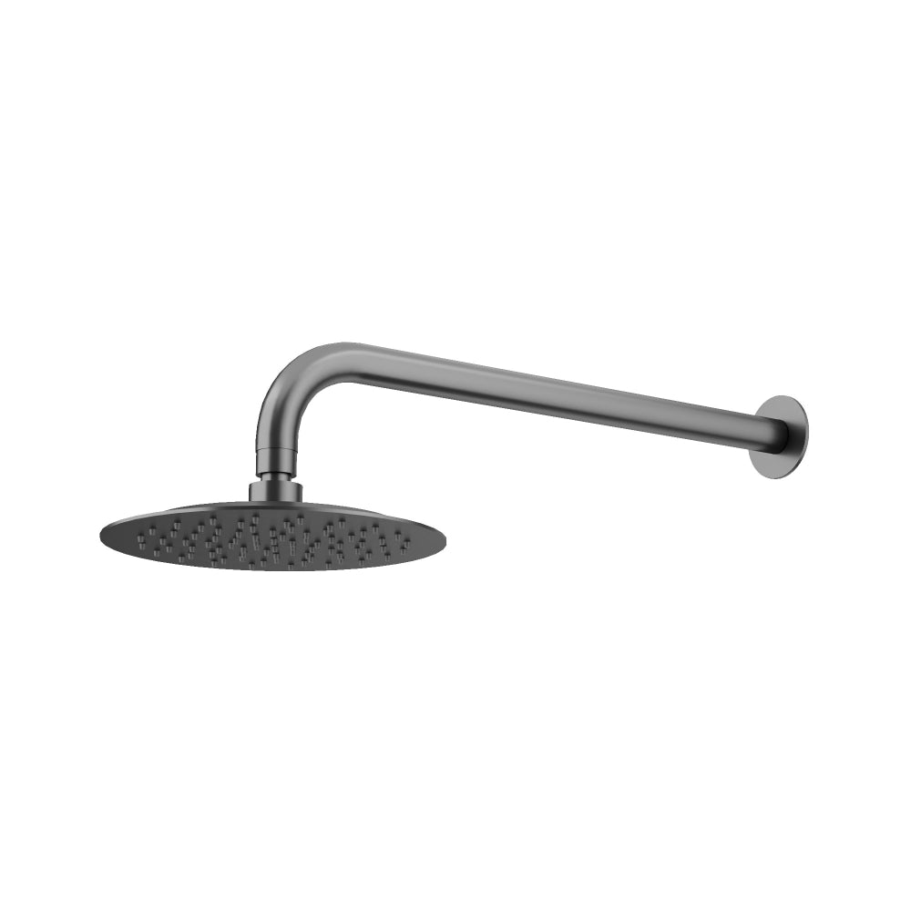 Curved Shower Arm & Head - 2 Packs Gun Metal