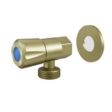 DN15 1/4 Turn C/D Washing Machine Tap With Cover Plate Brushed Gold
