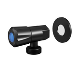 DN15 1/4 Turn C/D Washing Machine Tap With Cover Plate Matt Black