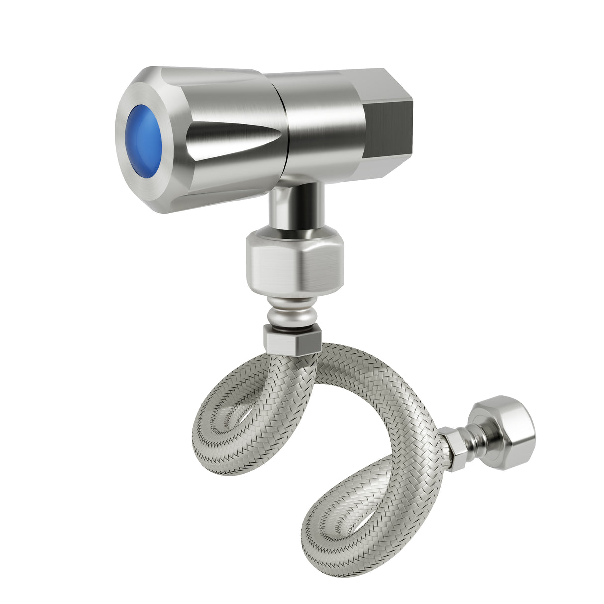 DN15 Mini 1/4 Turn C/D Cistern Kits Brushed Stainless Steel