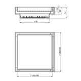 DN100 #316 S/S Tile Insert Grate Chrome