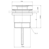 DN32/40 Universal Pop Up Waste Brushed Gold